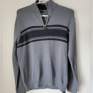 Eddie bauer mens grey Sweater 1/4 Zip Large 🤫